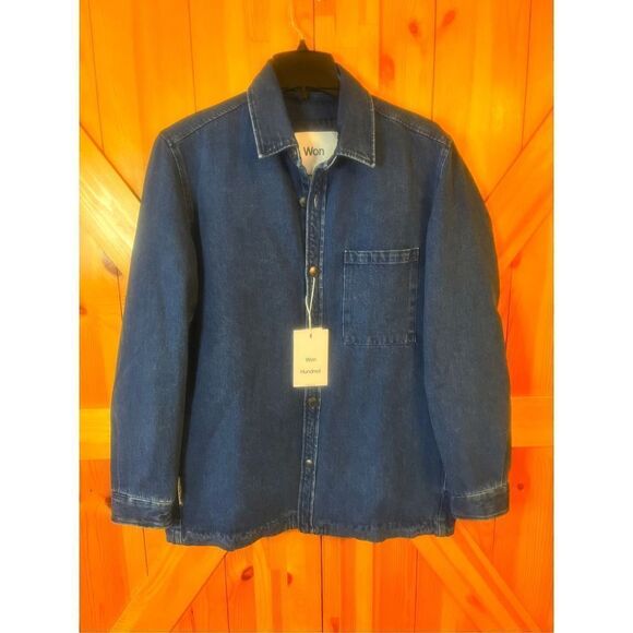 Won Hundred Blue Rex Winter Denim Jacket Men’s Size Med Nwt - Picture 1 of 10